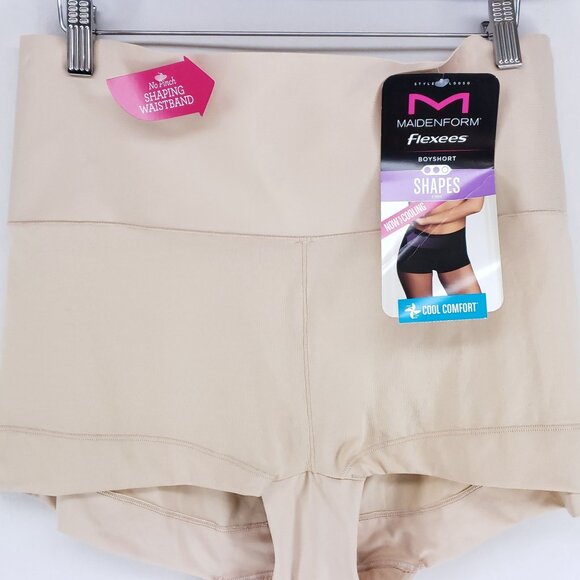 Maidenform Flexees Boyshort Shapes Firm Size 3XL Nude Cool Comfort - Picture 2 of 6